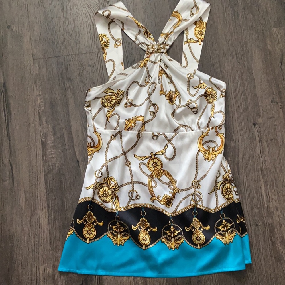 Caché Silk Chain rope Top